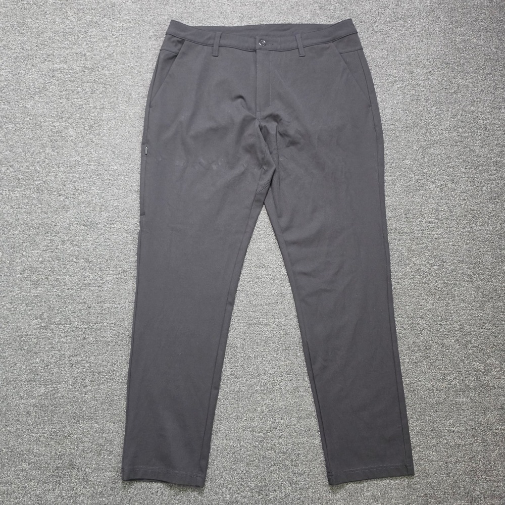 BYLT Everyday Pant 2.0 Black Mens 38x30 Slim Fit Premium Basics Trousers Casual